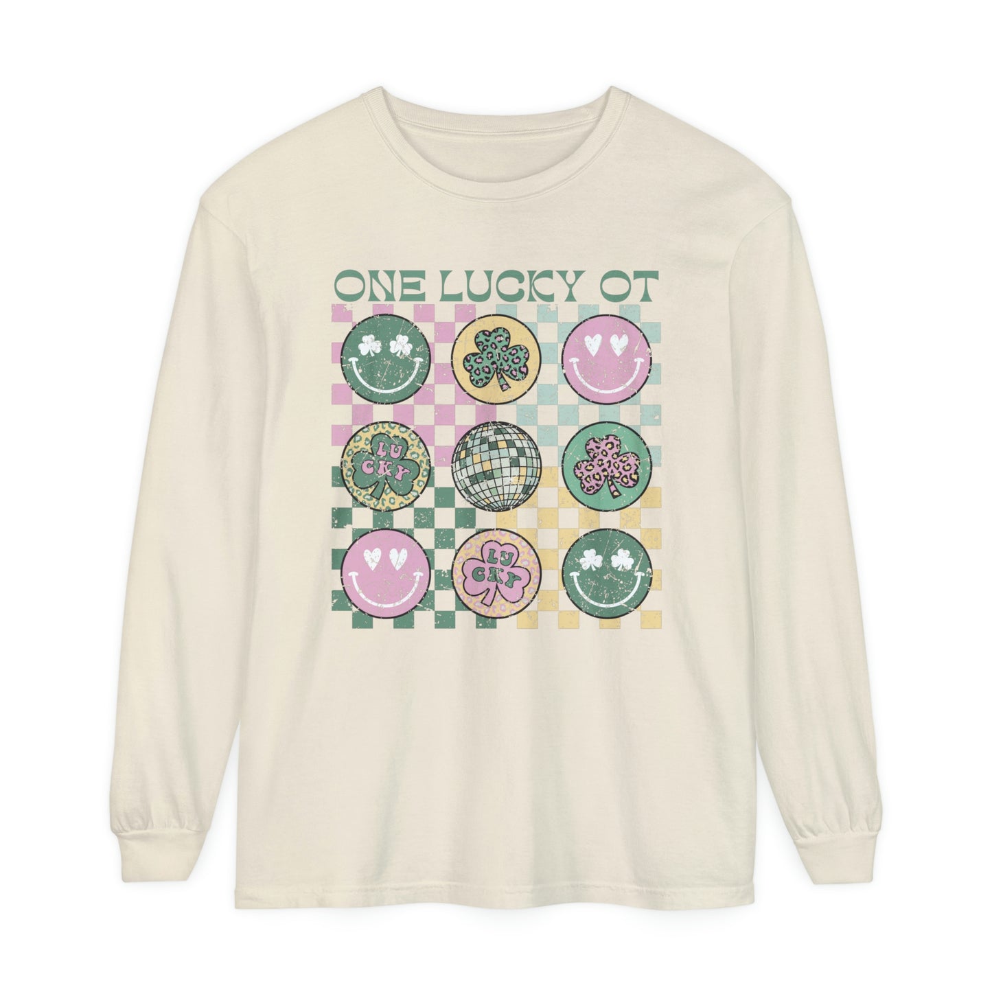 One Lucky OT Long Sleeve Comfort Colors T-Shirt