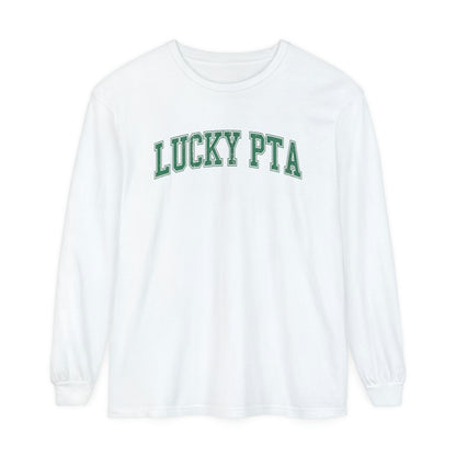 Lucky PTA Distressed Long Sleeve Comfort Colors T-Shirt