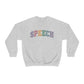 Pastel Varsity Speech Crewneck Sweatshirt