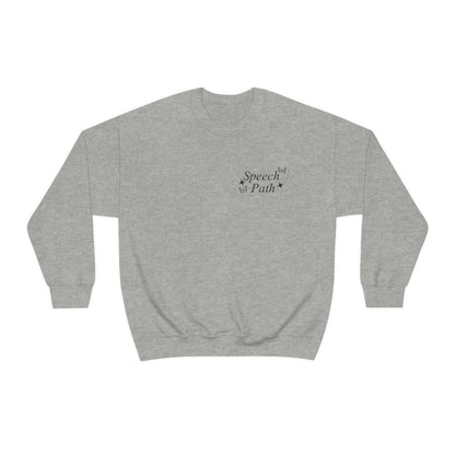 Speech Path Butterflies Crewneck Sweatshirt | Front and Back Print