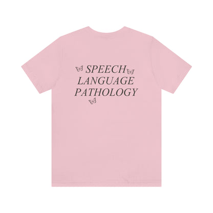 Speech Path Butterflies Jersey T-Shirt | Front and Back Print
