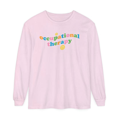 Occupational Therapy Wavy Long Sleeve Comfort Colors T-Shirt