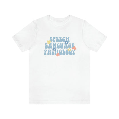 Speech-Language Pathology Retro Flower Jersey T-Shirt