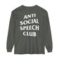 Antisocial Speech Club Long Sleeve Comfort Colors T-Shirt