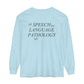 Speech Path Butterflies Long Sleeve Comfort Colors T-shirt