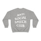 Antisocial Speech Club Crewneck Sweatshirt | Front and Back Print