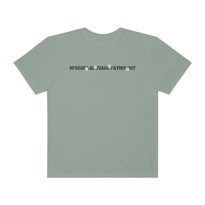 Speech Retro Daisy Comfort Colors T-Shirt | Front and Back Print