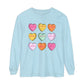 PT Scope Candy Hearts Long Sleeve Comfort Colors T-Shirt