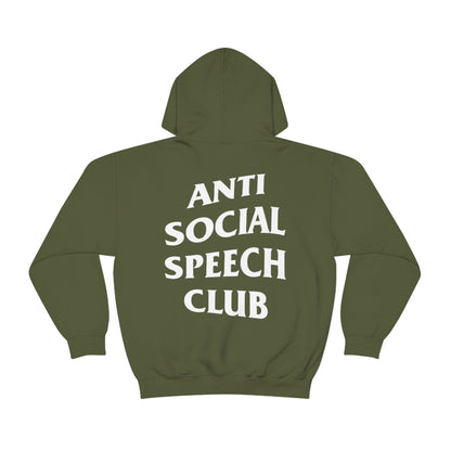 Antisocial Speech Club Hoodie | Front and Back Print