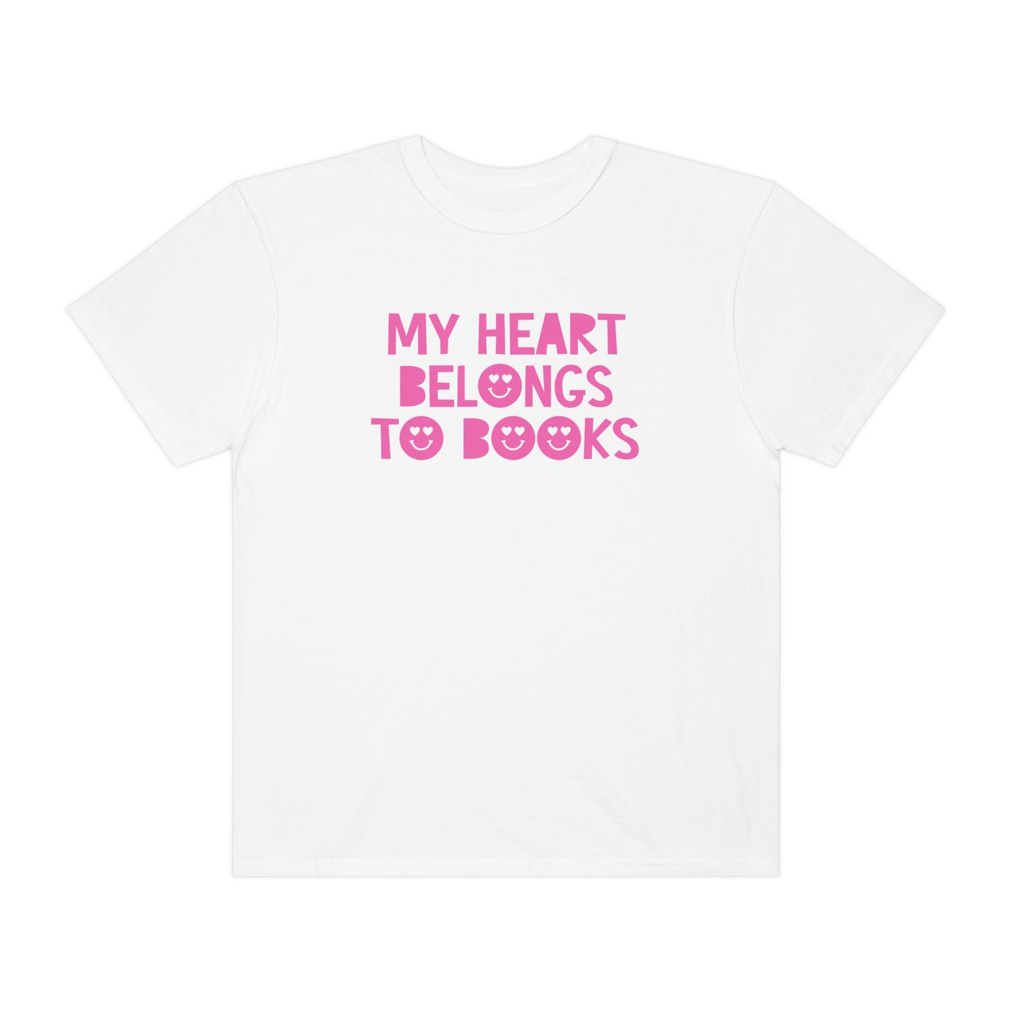 My Heart Belongs to Books Tonal Comfort Colors T-Shirt
