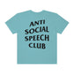 Antisocial Speech Club Comfort Colors T-Shirt | Front and Back Print
