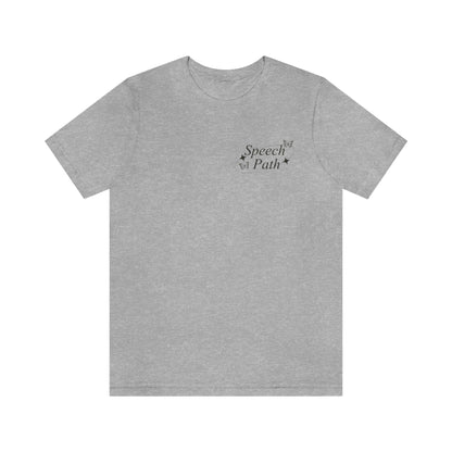 Speech Path Butterflies Jersey T-Shirt | Front and Back Print