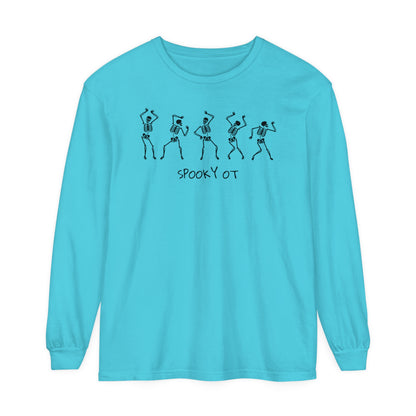 Spooky OT Skeletons Long Sleeve Comfort Colors T-Shirt