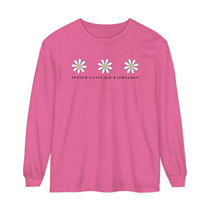 Daisy Speech-Language Pathology Long Sleeve Comfort Colors T-Shirt