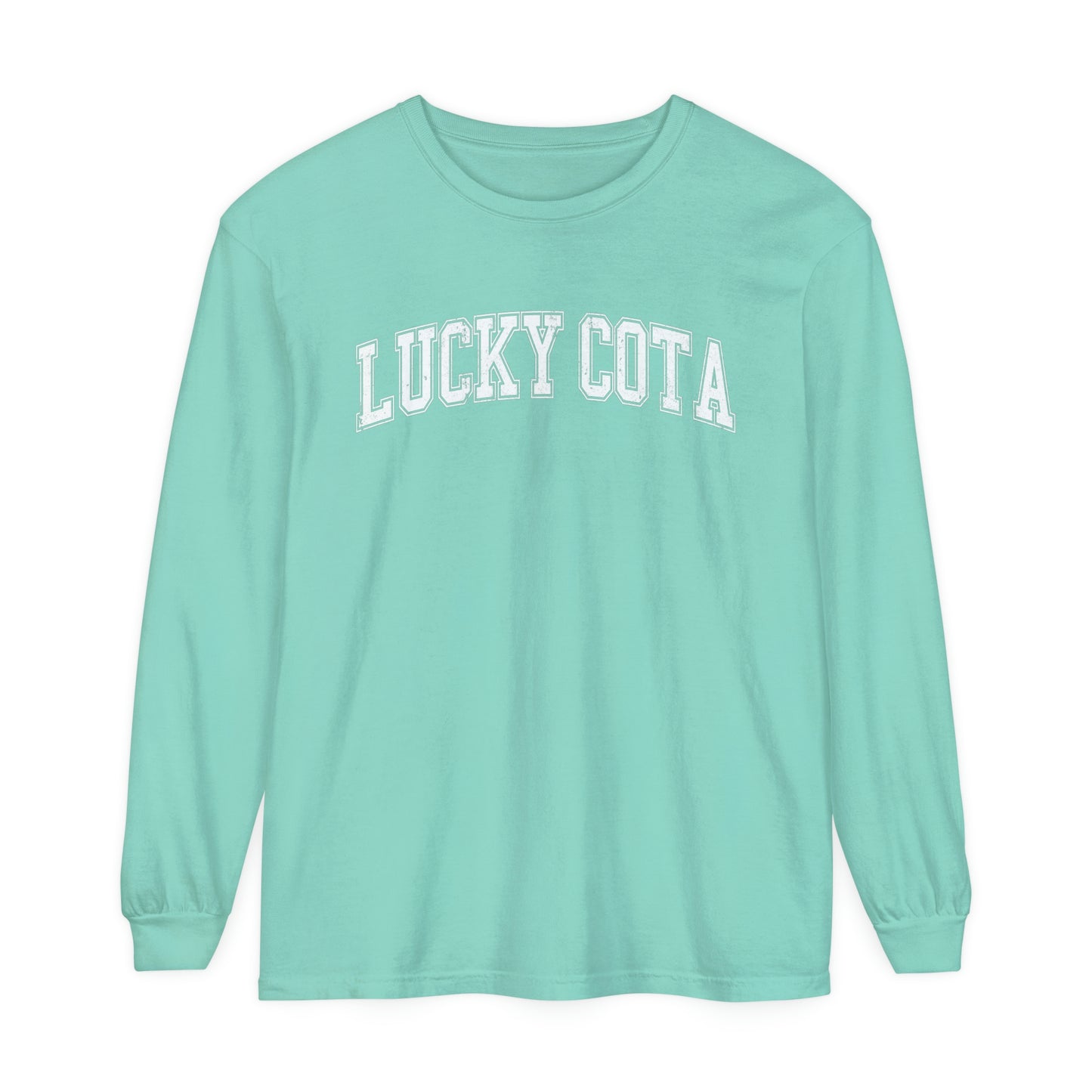 Lucky COTA Distressed Long Sleeve Comfort Colors T-Shirt