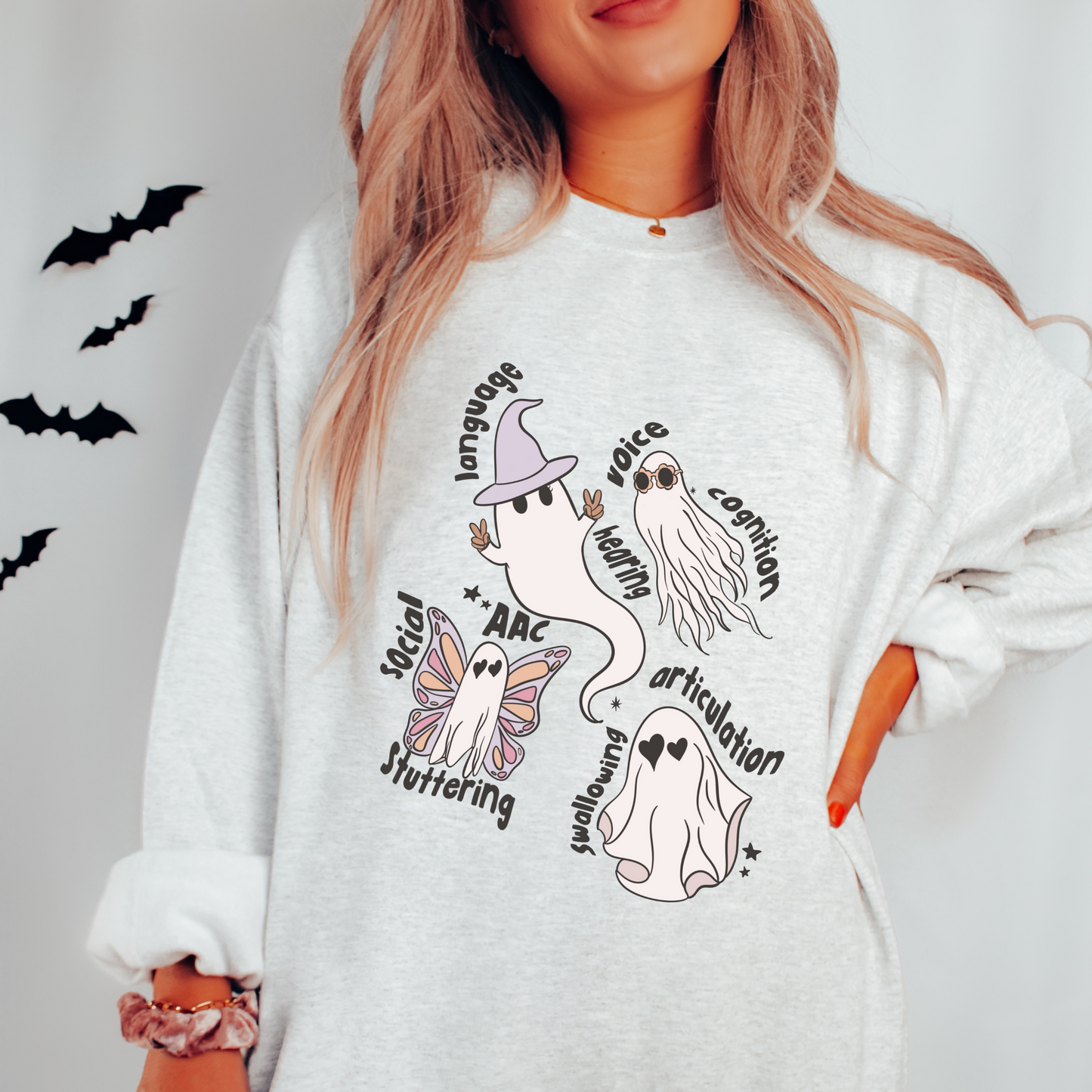 Ghost Friends Speech Scope Crewneck Sweatshirt
