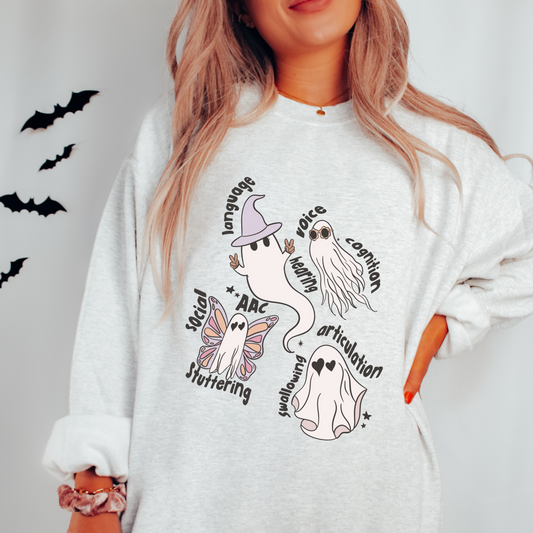 Ghost Friends Speech Scope Crewneck Sweatshirt