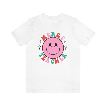 Merry Teacher Smile Jersey T-Shirt