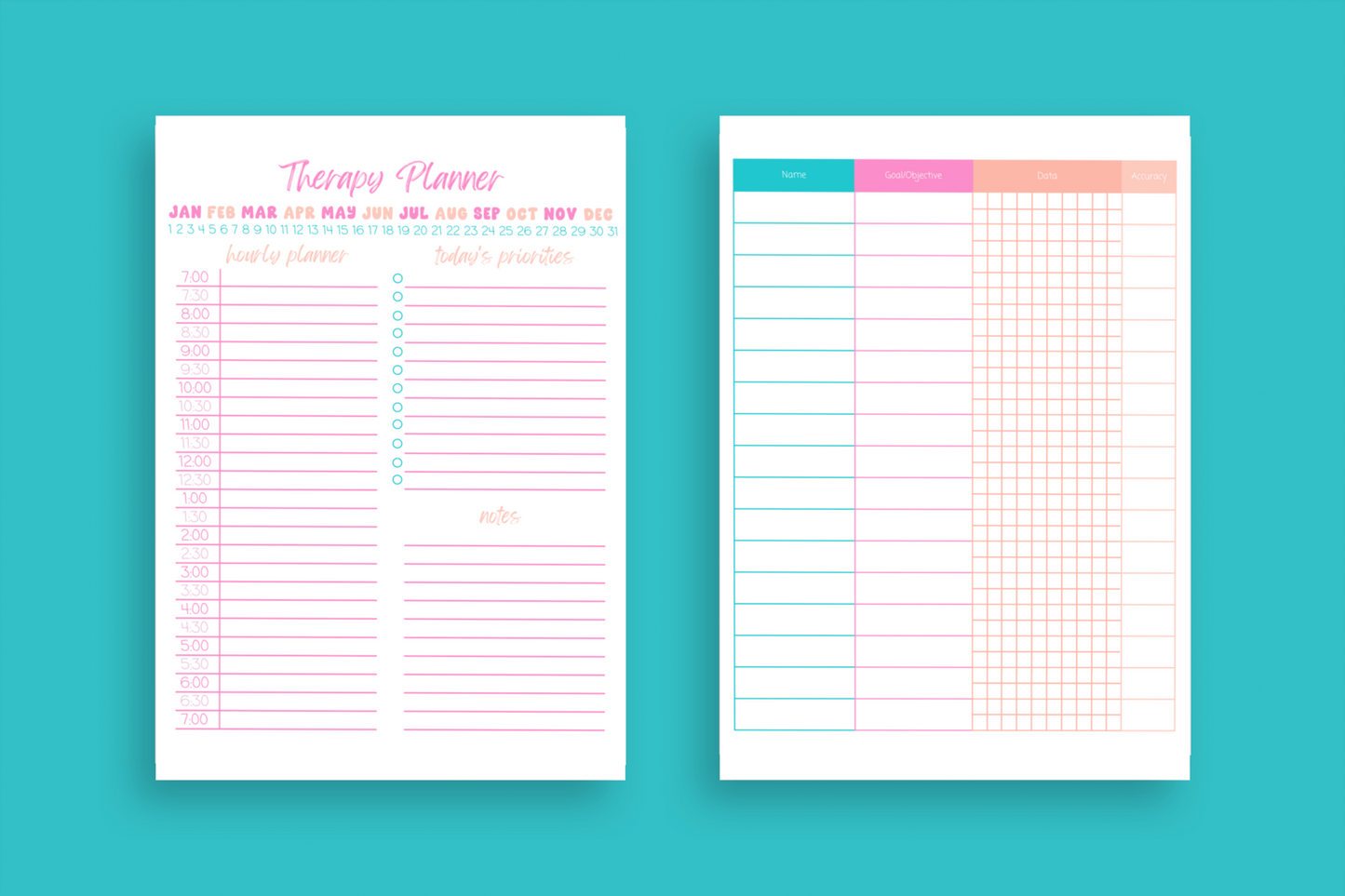 Therapy Daily Planner Notepad