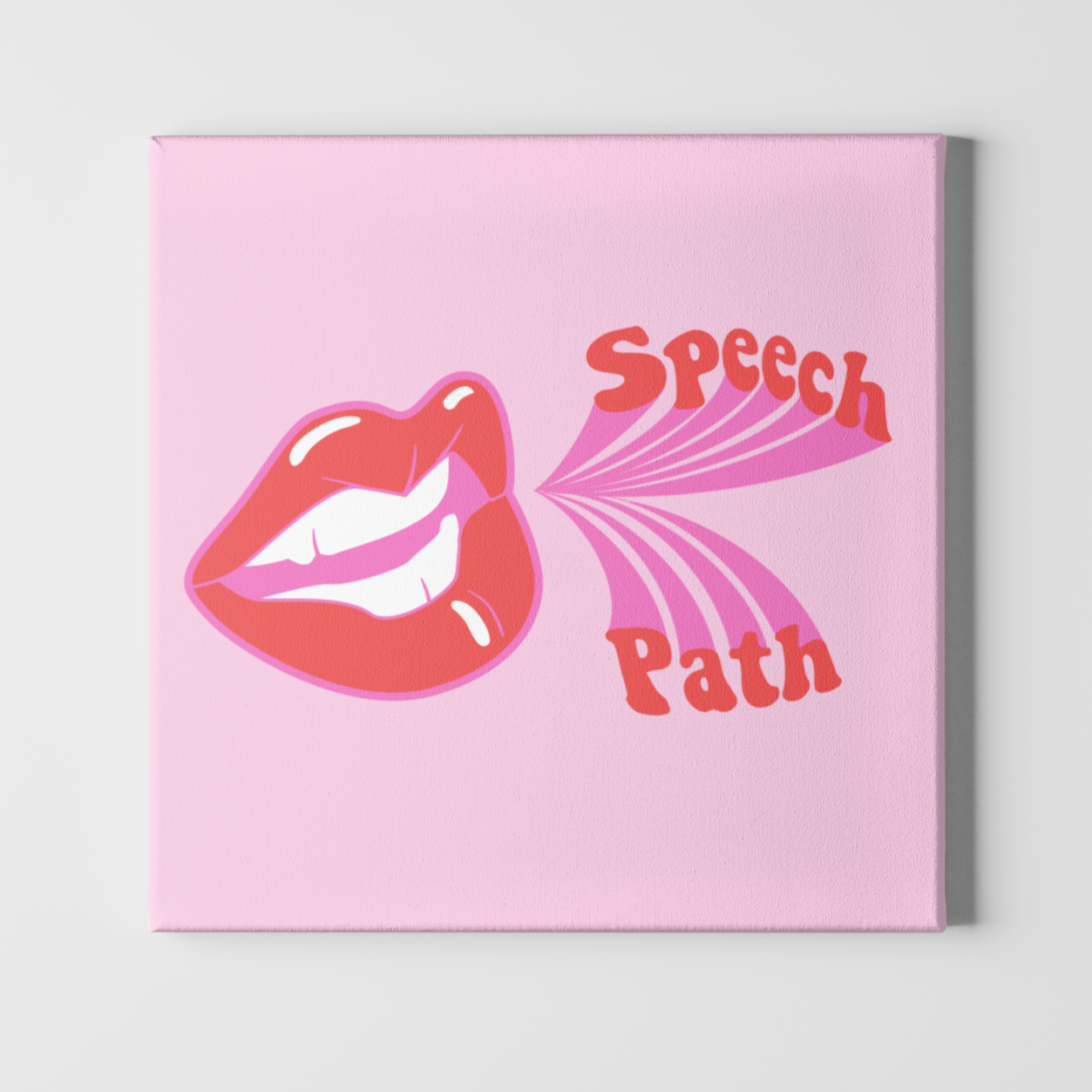 Speech Path Mouth Digital Print