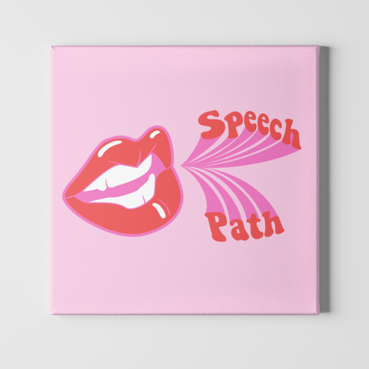Speech Path Mouth Digital Print