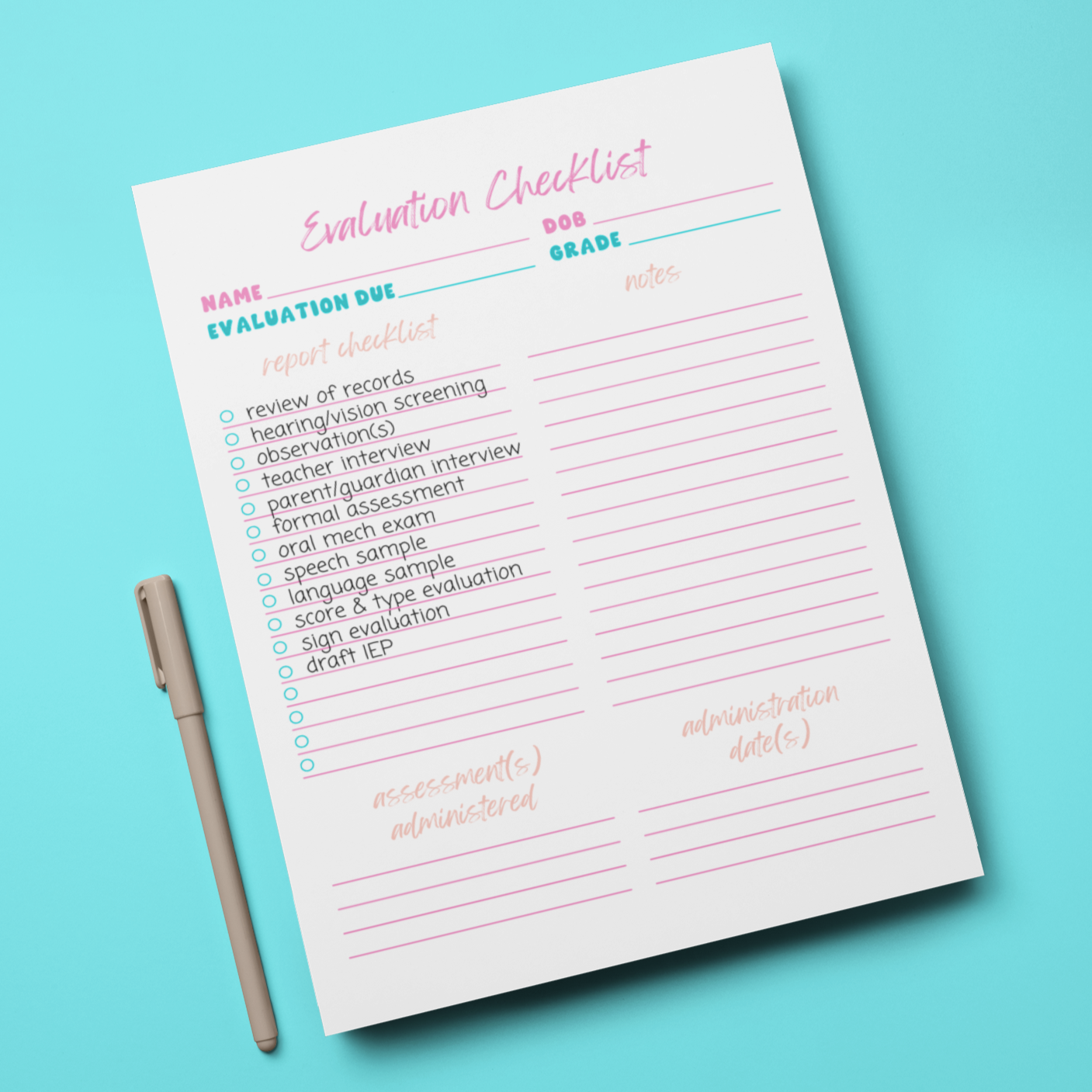 Printable Therapy Organization Bundle