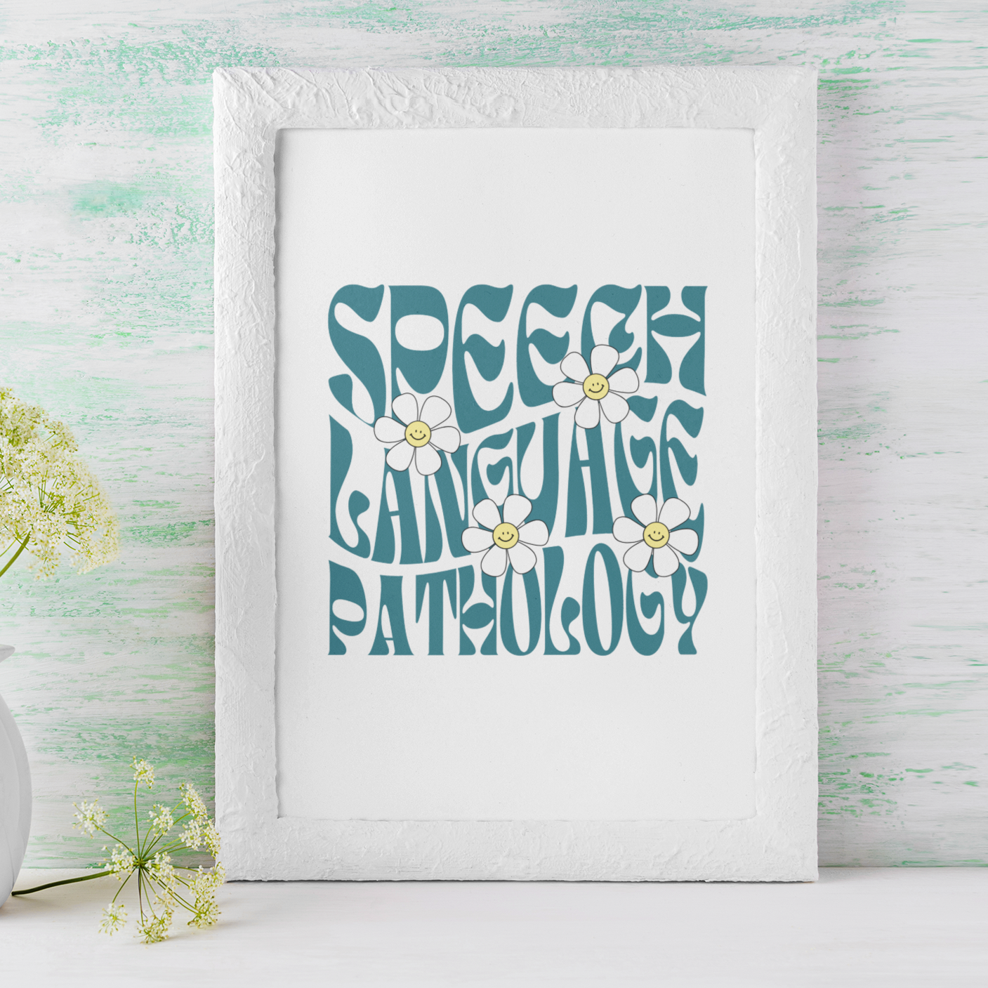 Groovy Daisy Speech Digital Print