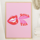 Speech Path Mouth Digital Print