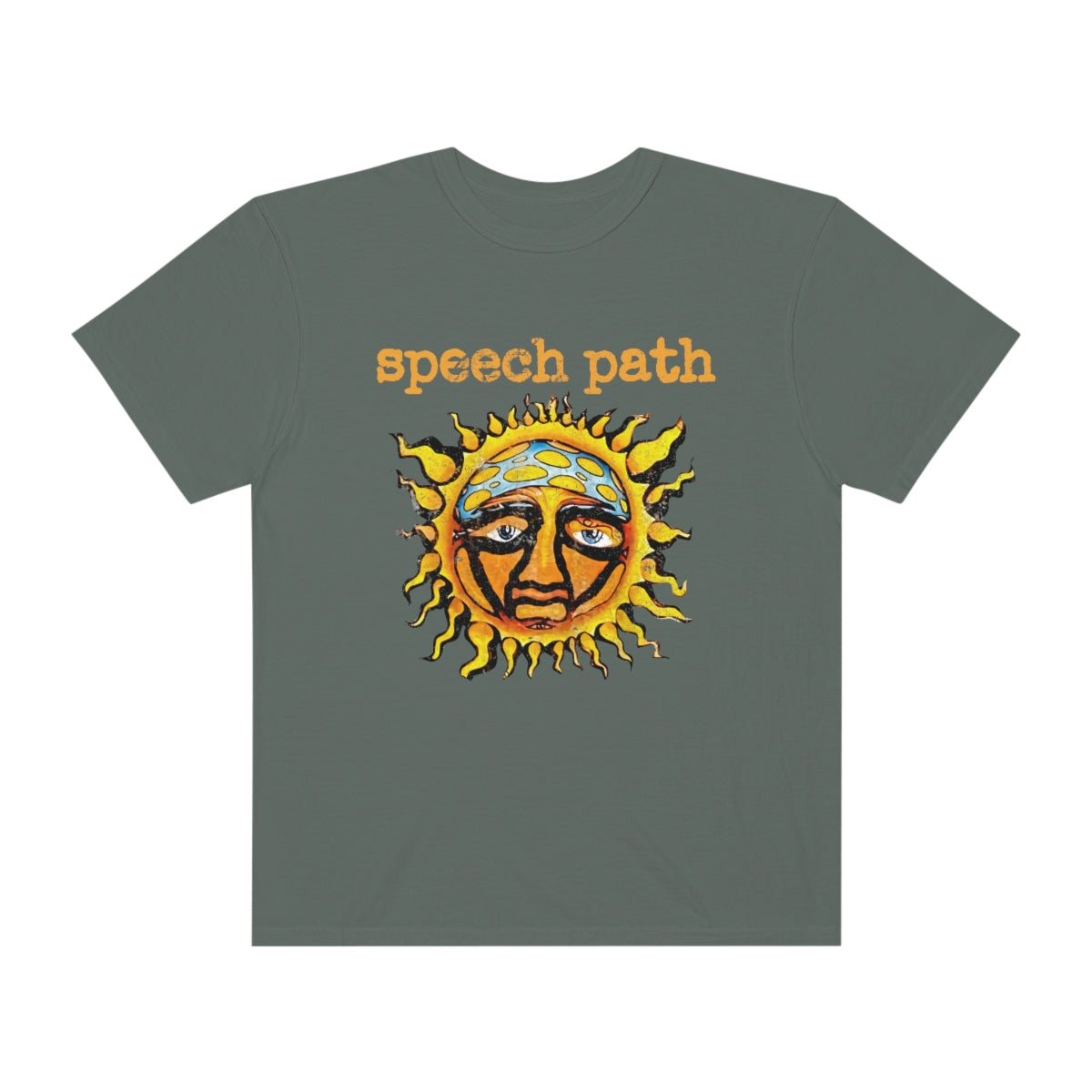 Speech Path Distressed Sun Band-Inspired Comfort Colors T-Shirt